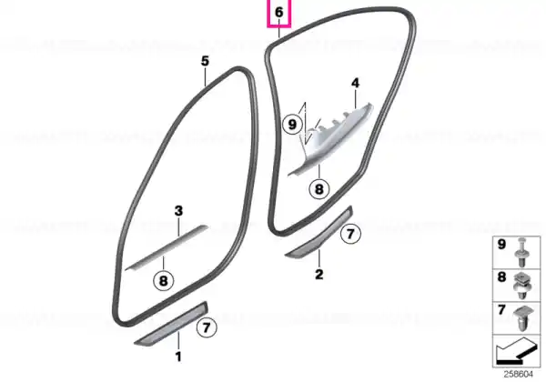 Vezi acum Edge protection, door, rear - BMW