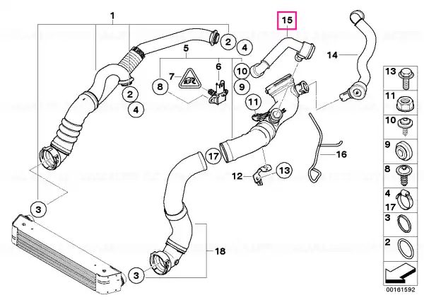 Tube, turbocharger bypass - BMW Vezi acum