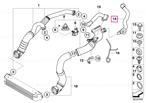 Bestseller Tube, turbocharger bypass - BMW
