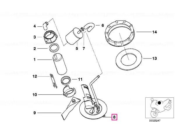 Livrare gratuită Flanșă pompă combustibil - BMW Motorrad