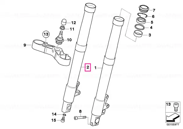Livrare rapidă Slider tube right - BMW Motorrad