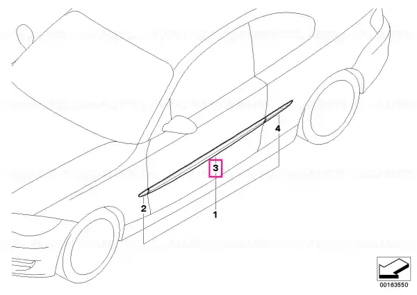 Moulding, door right - BMW Ieftin