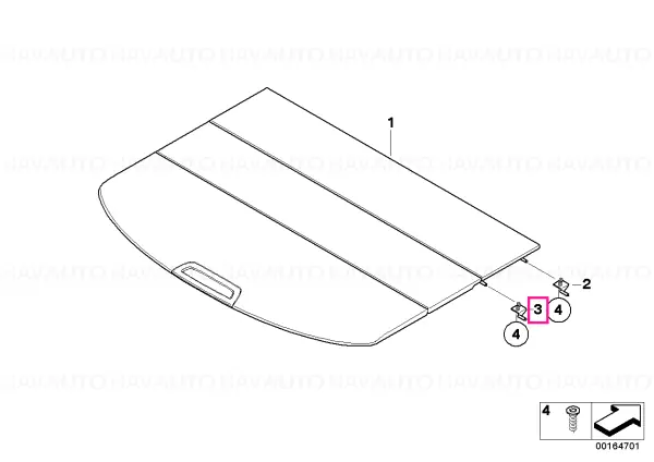 Retur gratuit Swivel rod for cargo floor TYP B ANTHRAZIT - BMW