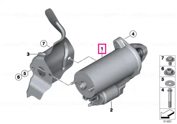 Exchange starter motor 1,2KW - BMW Comandă acum