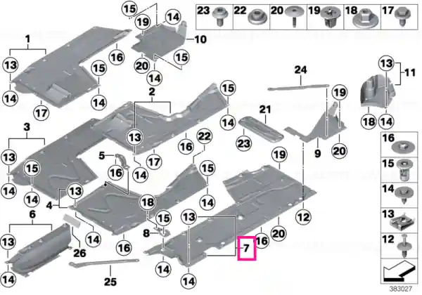 Bestseller Underbody panelling, side right - BMW