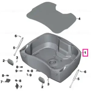 Bottom part f top case - BMW Motorrad Chilipir