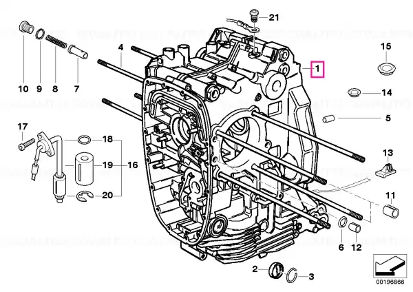 Preț mic Carcasă motor argintie - BMW Motorrad