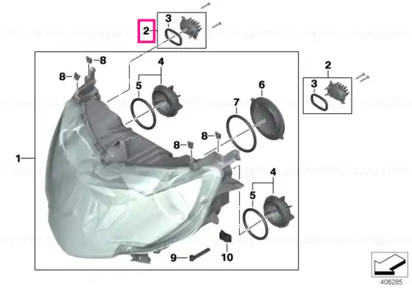 Calitate înaltă LED module, side lights - BMW Motorrad