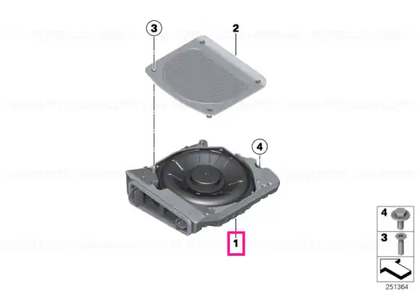 Reduceri Central bass, right STEREO - BMW