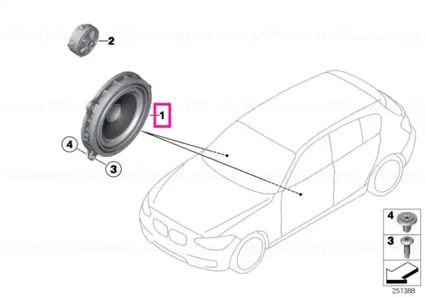 Chilipir Midrange speaker, stereo/HiFi - BMW