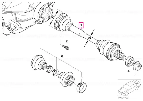 Noutate Arbore ieșire schimb D=110MM/38MM - BMW