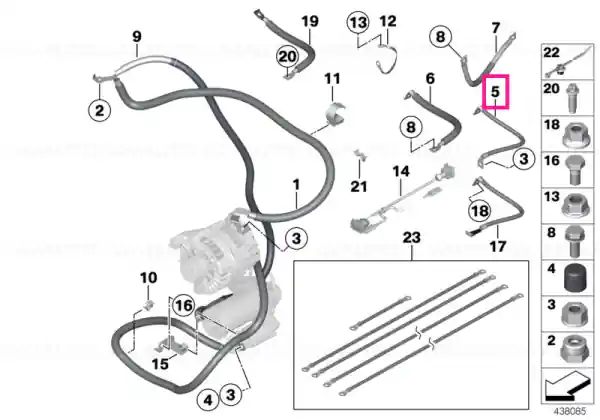Plată securizată Cablu masă L=315MM L= 315MM - BMW