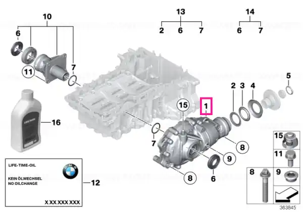 Exch-front differential I=3,08 - BMW Calitate înaltă