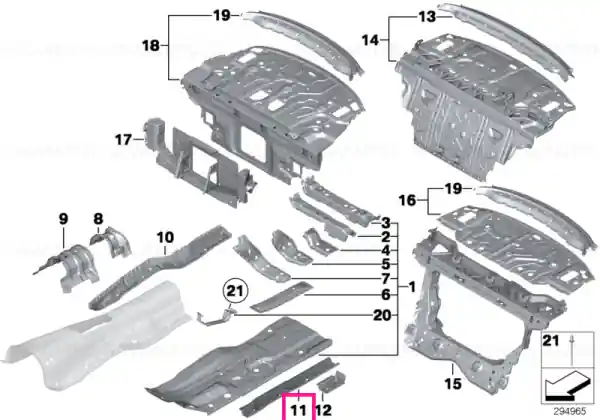 Transport gratuit Extension engine support left - BMW