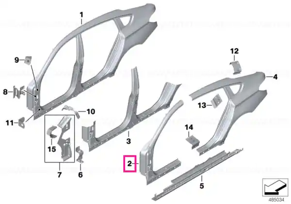 Left exterior column A - BMW Disponibil imediat
