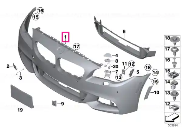 Lichidare de stoc Capac trim bara M - SIDE VIEW - BMW