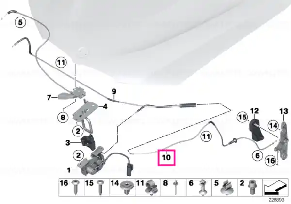 Ieftin Cablu Bowden posterior - BMW