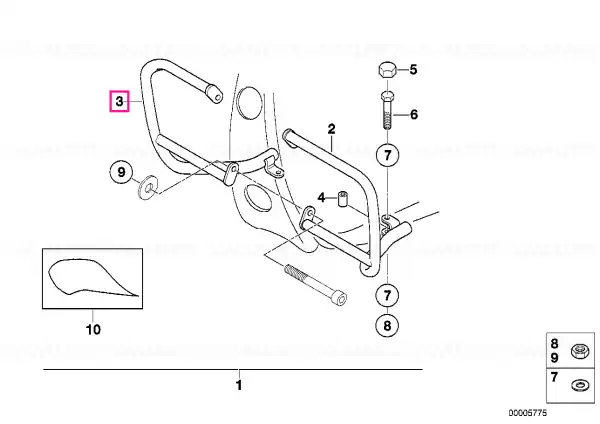 Ultima șansă Right engine protection bar - BMW Motorrad