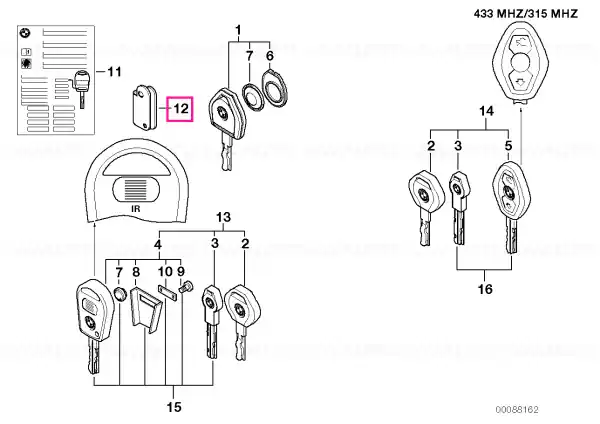 Keyholder, radio key - BMW Premium