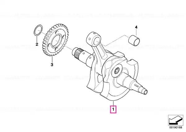 Calitate înaltă Set, crankshaft - BMW Motorrad
