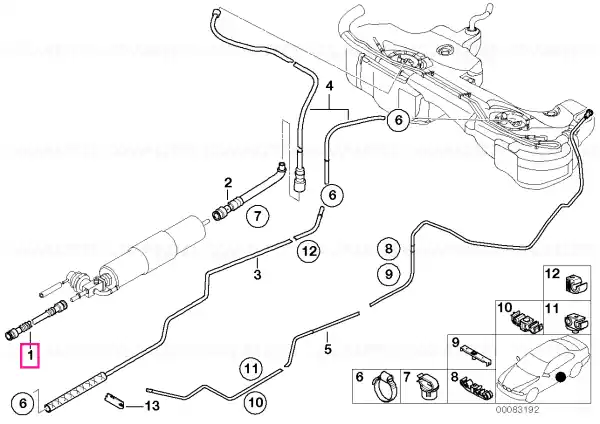 Ieftin Front fuel feed line - BMW
