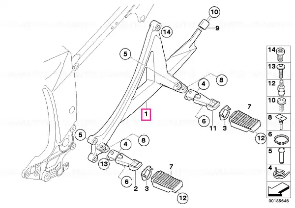 Footpeg plate right - BMW Motorrad Reducere