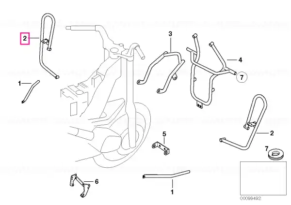 Safety bar, left VA - BMW Motorrad Reducere extra