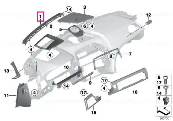Nu rata Garnitura ieșire aer, dreapta - BMW