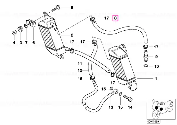 Cel mai vândut Conductă ulei intrare dreapta - BMW Motorrad