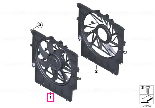 Retur ușor Carcasă ventilator cu ventilator 400W - BMW