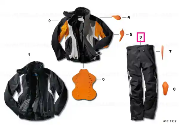 Trousers, Streetguard 3, men, black 98 - BMW Motorrad Discount