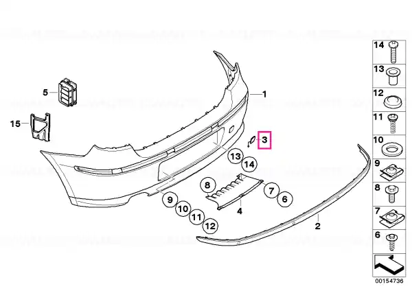 Cumpără acum Flap, towing eye, painted CODE - UNI/MET. - BMW
