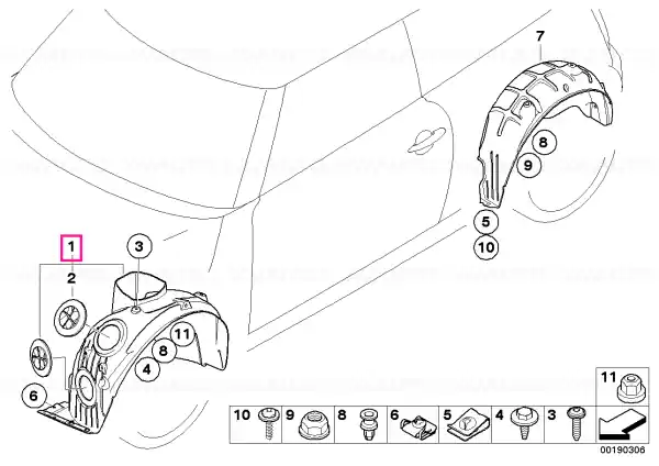 Ofertă de sezon Capac carcasă roată față dreapta - BMW - Mini