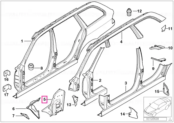 Preț promoțional Left interior column A - BMW