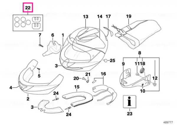 Bestseller Set cârlige și pernuțe cască 5" ECE - BMW Motorrad