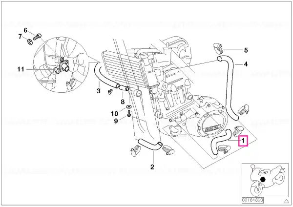 Livrare expres Furtun lichid racire - BMW Motorrad