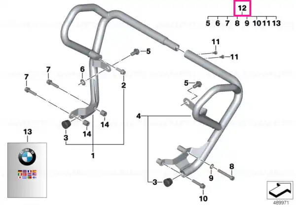 Set piese montaj bară protecție - BMW Motorrad Super ofertă