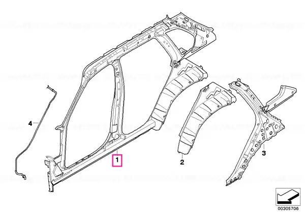 Nu rata Cadru lateral interior stânga - BMW