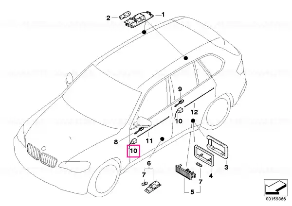 Modul LED panou ușă - BMW Preț redus