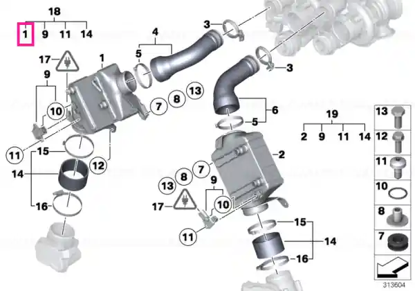 Răcitor aer alimentare 1-4 - BMW Cumpără online