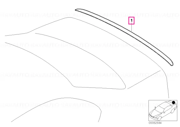 Retur ușor Spoiler spate vopsit CODE - UNI/MET. - BMW