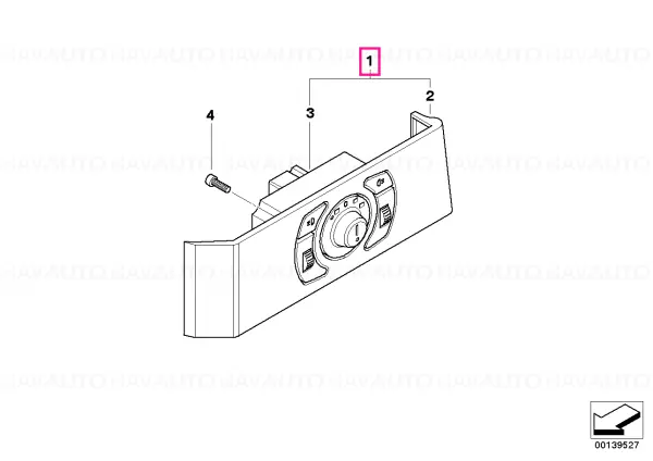 Ofertă limitată Element control iluminare SCHWARZ - BMW