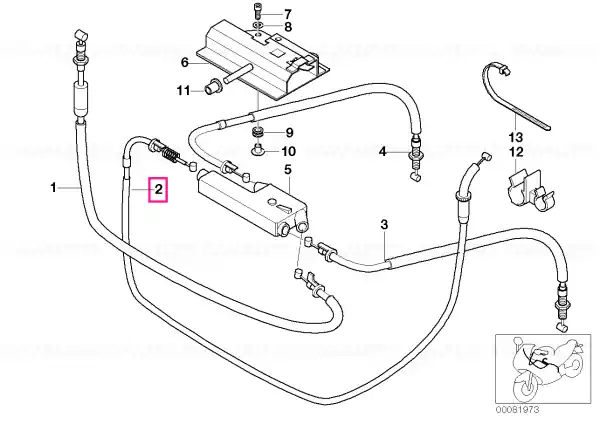 Cablu clapetă gaz L=1059MM - BMW Motorrad Preț mic
