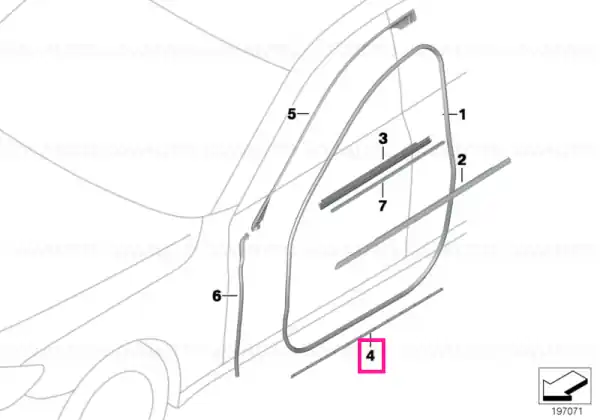 Ofertă de sezon Garnitură ușă inferior - BMW