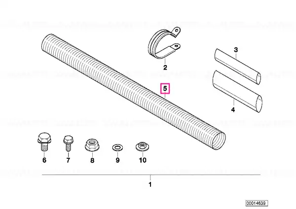 Tub flexibil lungime 500 WEBASTO 30742 A - BMW Lichidare de stoc