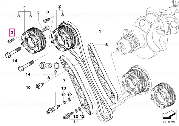 Șurub reglaj, M6X14-8.8 - BMW Disponibil imediat