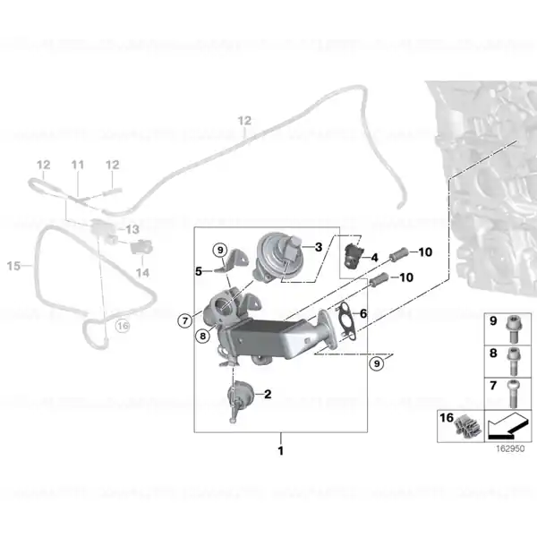 Racitor gaze EGR - BMW Seria 1 E81, E82, E87, E88; Seria 3 E90, E91, E92, E93; Seria 5 E60, E61 Popular