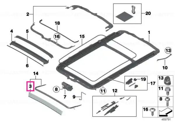 Reducere de preț Plasă deflector vânt - BMW