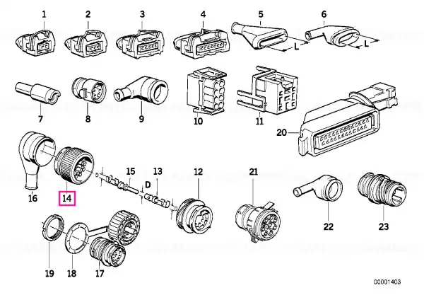 Conector terminal motor 25-POL - BMW Discount