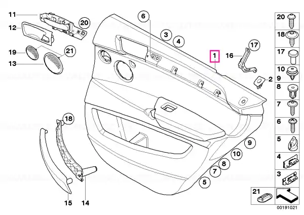 Reducere Tapiterie usa piele spate stanga, SAVANNABEIGE - BMW